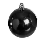  Χριστουγεννιάτικη πλαστική μπάλα μαύρη 20εκ 