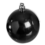  Χριστουγεννιάτικη πλαστική μπάλα μαύρη 25εκ 