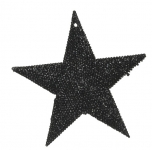  Χριστουγεννιάτικο πλαστικό αστέρι μαύρο χρώμα 10,5Χ10,5εκ 