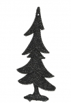  Χριστουγεννιάτικο πλαστικό δέντρο μαύρο χρώμα 14,5Χ6,5εκ 