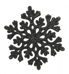  Χριστουγεννιάτικη πλαστική νιφάδα μαύρο χρώμα 10Χ10εκ 