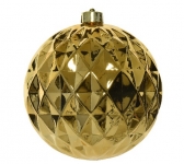  Χριστουγεννιάτικη πλαστική μπάλα χρυσή γυαλιστέρή 15εκ 