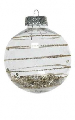 Χριστουγεννιάτικη πλαστική μπάλα διάφανη με γκλίτερ χρυσό 8εκ από την εταιρία Epilegin. Χριστουγεννιάτικη πλαστική μπάλα διάφανη με γκλίτερ χρυσό 8εκ από την εταιρία Epilegin.