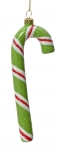  Χριστουγεννιάτικο πλαστικό κρεμαστό μπαστούνι πράσινο 18εκ 