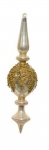  Χριστουγεννιάτικο γυάλινο κρεμαστό στολίδι με χρυσές λεπτομέρειες pearl 26εκ 