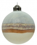  Χριστουγεννιάτικη γυάλινη μπάλα πολύχρωμη με σχέδια 8εκ 