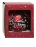  Χριστουγεννιάτικη γυάλινη μπάλα κόκκινη Grandma 10εκ 