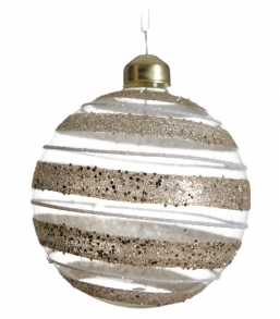 Χριστουγεννιάτικη γυάλινη μπάλα με χρυσό γκλίτερ διάφανη 8εκ από την εταιρία Epilegin. Χριστουγεννιάτικη γυάλινη μπάλα με χρυσό γκλίτερ διάφανη 8εκ από την εταιρία Epilegin.