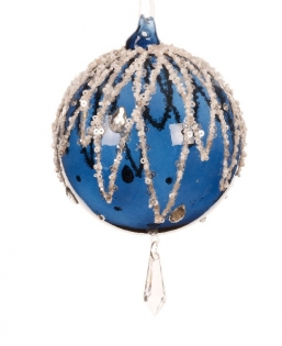 Χριστουγεννιάτικη γυάλινη μπάλα Diamond night blue 10εκ από την εταιρία Epilegin. Χριστουγεννιάτικη γυάλινη μπάλα Diamond night blue 10εκ από την εταιρία Epilegin.