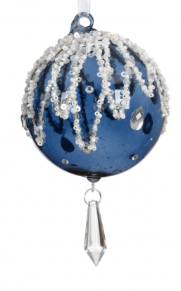 Χριστουγεννιάτικη γυάλινη μπάλα Diamond night blue 8εκ από την εταιρία Epilegin. Χριστουγεννιάτικη γυάλινη μπάλα Diamond night blue 8εκ από την εταιρία Epilegin.