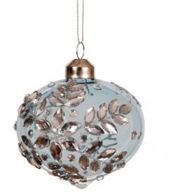 Χριστουγεννιάτικο γυάλινο διακοσμητικό βολβός Diamond Leaves μπλε διάφανο 8εκ από την εταιρία Epilegin. Χριστουγεννιάτικο γυάλινο διακοσμητικό βολβός Diamond Leaves μπλε διάφανο 8εκ από την εταιρία Epilegin.