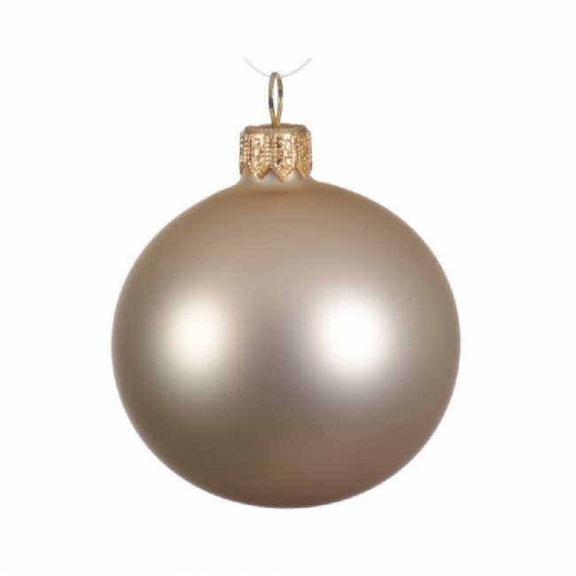  Γυάλινη χριστουγεννιάτικη μπάλα Matte Champange 8cm  από την εταιρία Epilegin. 
