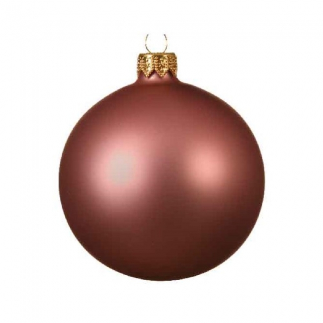  Γυάλινη χριστουγεννιάτικη μπάλα Matte Velvet Pink 8cm από την εταιρία Epilegin. 