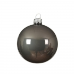  Γυάλινη χριστουγεννιάτικη μπάλα Glossy Warm Grey 8cm 