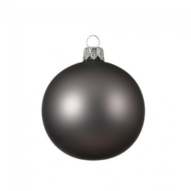  Γυάλινη χριστουγεννιάτικη μπάλα Matte Warm Grey 8cm από την εταιρία Epilegin. 