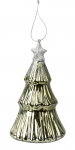 Χριστουγεννιάτικο γυάλινο κρεμαστό στολίδι δεντράκι sage γυαλιστερό 12,6εκ  Χριστουγεννιάτικο γυάλινο κρεμαστό στολίδι δεντράκι sage γυαλιστερό 12,6εκ