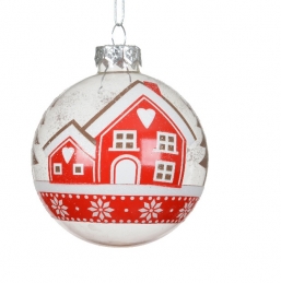 Χριστουγεννιάτικη γυάλινη μπάλα House διάφανη 8εκ από την εταιρία Epilegin. Χριστουγεννιάτικη γυάλινη μπάλα House διάφανη 8εκ από την εταιρία Epilegin.
