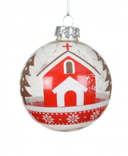 Χριστουγεννιάτικη γυάλινη μπάλα Church διάφανη 8εκ από την εταιρία Epilegin. Χριστουγεννιάτικη γυάλινη μπάλα Church διάφανη 8εκ από την εταιρία Epilegin.