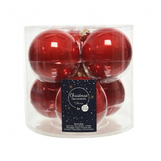   6    Pearl Christmas Red 8cm    Epilegin. 