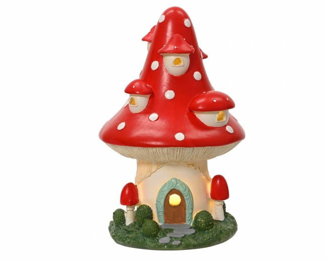  ����������������� polyresin LED ������� "Mushroom House" 15x15x23�� ��� ��� ������� Epilegin. 