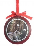  Χριστουγεννιάτικο σιδερένιο διακοσμητικό με σχ. σκίουρος κόκκινο 12εκ 