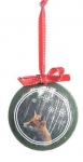  Χριστουγεννιάτικο σιδερένιο διακοσμητικό με σχ. αλεπου πράσινο 12εκ 