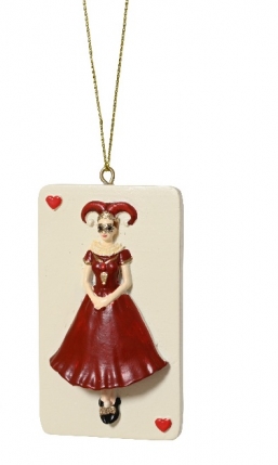 Χριστουγεννιάτικο polyresin κρεμαστό στολίδι Poker card κρεμ κόκκινο 7,5εκ από την εταιρία Epilegin. Χριστουγεννιάτικο polyresin κρεμαστό στολίδι Poker card κρεμ κόκκινο 7,5εκ από την εταιρία Epilegin.