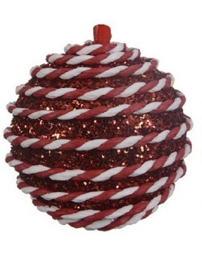  Χριστουγεννιάτικη αφρώδες μπάλα κόκκινη 8εκ από την εταιρία Epilegin. 