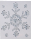 Χριστουγεννιάτικο διακοσμητικό αυτοκόλλητο παραθύρου άσπρο glitter 34,5X28,5εκ 