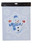  Χριστουγεννιάτικο διακοσμητικό αυτοκόλλητο παραθύρου με χιονάνθρωπο 28x34εκ 