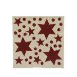  Χριστουγεννιάτικο διακοσμητικό αυτοκόλλητο παραθύρου με αστέρια κόκκινο 31x32εκ 