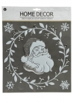  Χριστουγεννιάτικο διακοσμητικό αυτοκόλλητο παραθύρου με Άγιο Βασίλη λευκό 31x40,60εκ 