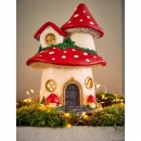  ����������������� polyresin LED ������� "Mushroom House"20x20x27�� 