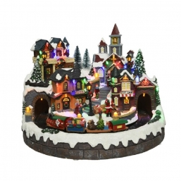 Χριστουγεννιάτικο χωριό με τρένο 40.5 Χ 40.5 Χ 31 cm από την εταιρία Epilegin. Χριστουγεννιάτικο χωριό με τρένο 40.5 Χ 40.5 Χ 31 cm από την εταιρία Epilegin.