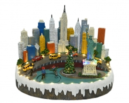 Χριστουγεννιάτικο διακοσμητικό polyresin με φως Νέα Υόρκη 33x26x25εκ από την εταιρία Epilegin. Χριστουγεννιάτικο διακοσμητικό polyresin με φως Νέα Υόρκη 33x26x25εκ από την εταιρία Epilegin.