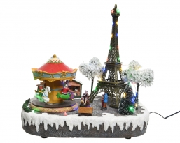 Χριστουγεννιάτικο διακοσμητικό polyresin με φως Πύργος του Άιφελ 29.5x23.5x30εκ από την εταιρία Epilegin. Χριστουγεννιάτικο διακοσμητικό polyresin με φως Πύργος του Άιφελ 29.5x23.5x30εκ από την εταιρία Epilegin.