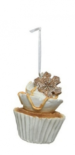 Χριστουγεννιάτικο polyresin κρεμαστό cupcake λευκό 8,5εκ από την εταιρία Epilegin. Χριστουγεννιάτικο polyresin κρεμαστό cupcake λευκό 8,5εκ από την εταιρία Epilegin.