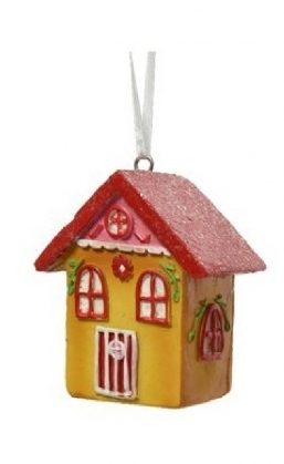 Χριστουγεννιάτικο polyresin κρεμαστό σπιτάκι κίτρινο-ρόζ 5,2εκ από την εταιρία Epilegin. Χριστουγεννιάτικο polyresin κρεμαστό σπιτάκι κίτρινο-ρόζ 5,2εκ από την εταιρία Epilegin.