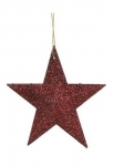  Χριστουγεννιάτικο πλαστικό αστέρι με γκλίτερ oxblood 10,5εκ 