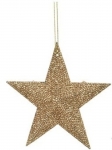  Χριστουγεννιάτικο πλαστικό αστέρι με γκλίτερ camel brown 10,5εκ 