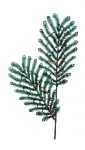  Χριστουγεννιάτικο πλαστικό κλαδί με φτερά παγωνιού πράσινο 60cm 