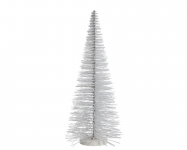  Χριστουγεννιάτικο πλαστικό διακοσμητικό δέντρο λευκό με glitter 50εκ 