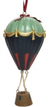  Χριστουγεννιάτικο κρεμαστό αερόστατο πολυρεζίνης πράσινο μπλε 28x45εκ 