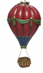  Χριστουγεννιάτικο κρεμαστό αερόστατο πολυρεζίνης μπορντώ 17x25.5εκ 