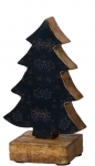  Χριστουγεννιάτικο ξύλινο διακοσμητικό δεντράκι μπλε 33εκ 