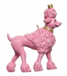  Χριστουγεννιάτικο polyresin στολίδι σκυλάκι chihuahua ροζ 8Χ6εκ 