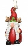  Χριστουγεννιάτικο terracotta στολίδι ξωτικό κόκκινο άσπρο 10Χ4,7εκ 
