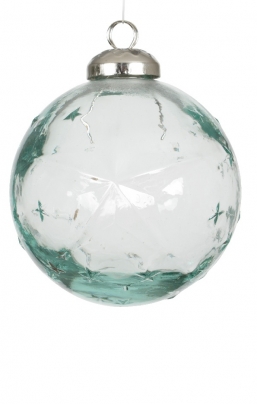 Χριστουγεννιάτικη γυάλινη μπάλα με αστέρια διάφανη 8εκ από την εταιρία Epilegin. Χριστουγεννιάτικη γυάλινη μπάλα με αστέρια διάφανη 8εκ από την εταιρία Epilegin.
