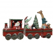 Χριστουγεννιάτικη διακοσμητική φιγούρα τραίνο με ζώα 