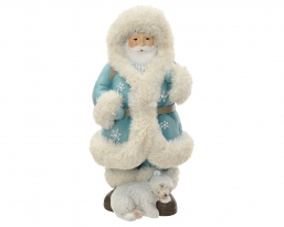  polyresin  Santa on ice light blue 32    Epilegin.
